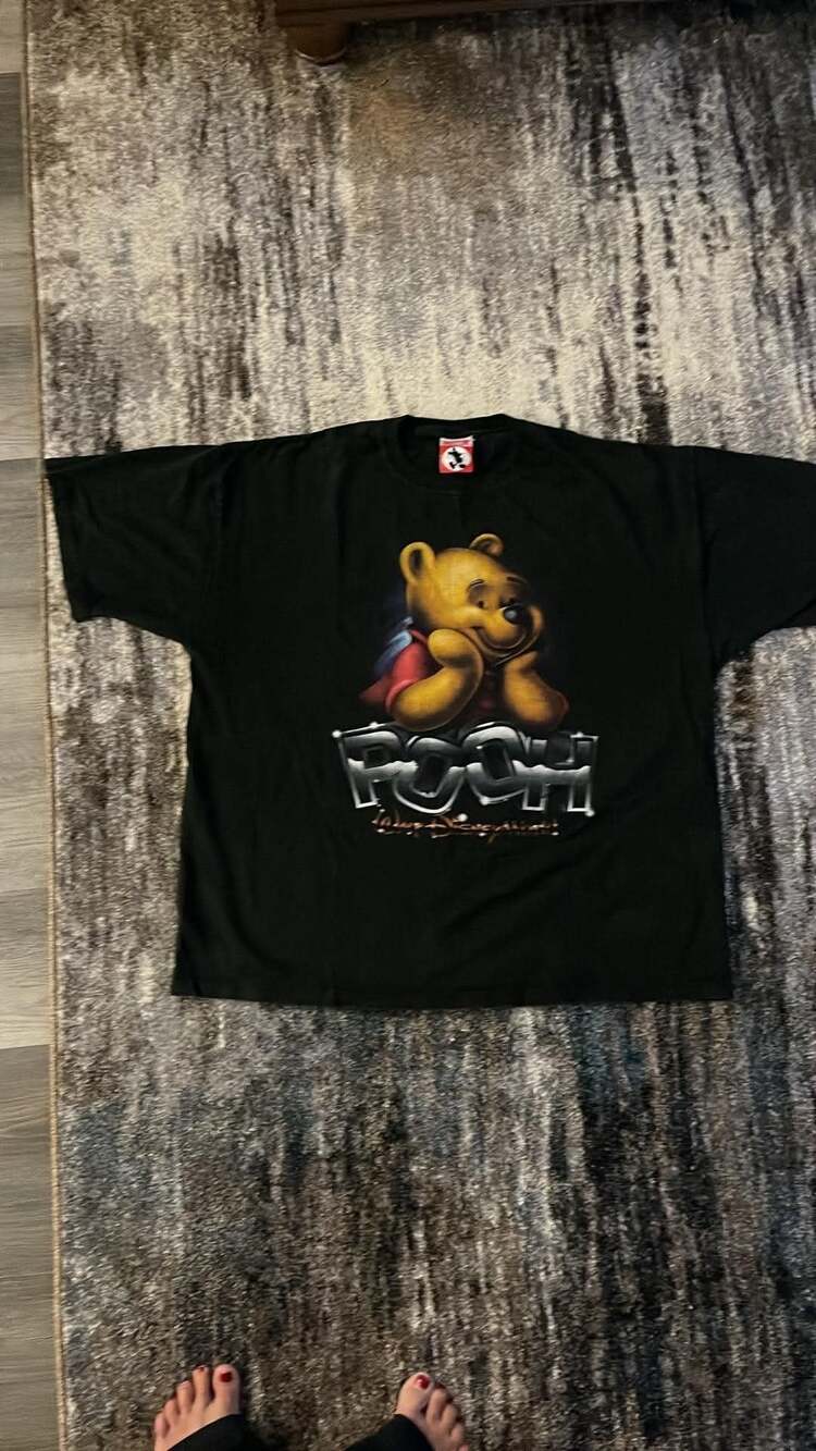 Disney Winnie The Pooh T-Shirt Old Clothes 90 Vintage Limited Edition Red Tag XL
